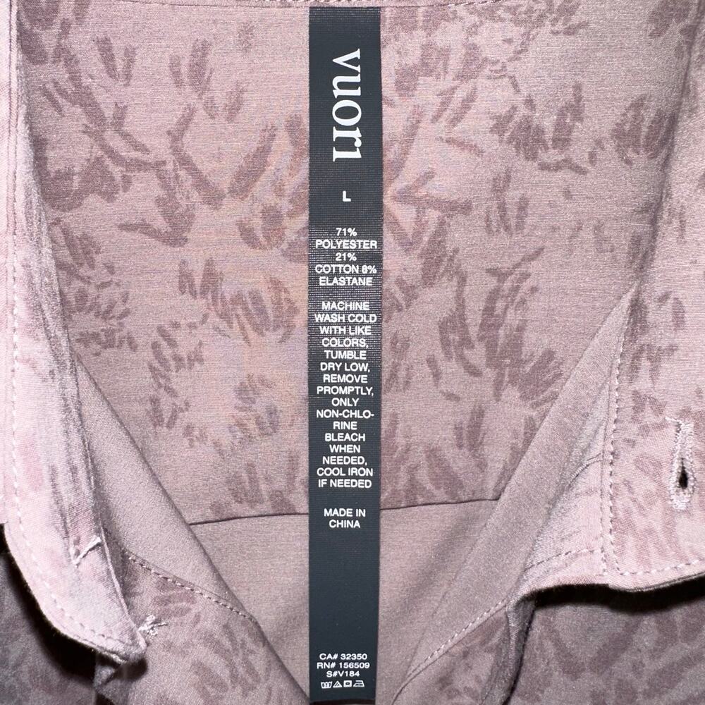 SOLD 💕Vuori Men’s Short Sleeve Bridge Umber Zion Purple Button Down Shirt - Picture 4 of 10